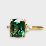 Sevgi | Zarif Kare Zümrüt Yüzük