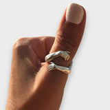 Eva | Ayarlanabilir Gümüş Sarılma Yüzüğü