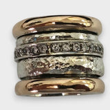 Petra | Altın ve Gümüş Renkli Masif Vintage Yüzük