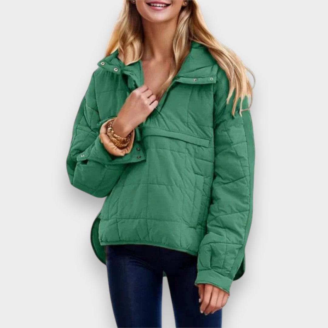 İlay™ | Su Geçirmez Oversize Kapüşonlu Kazak Mont