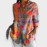 İrem | Eğlenceli desenli renkli bluz