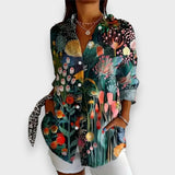 İrem | Eğlenceli desenli renkli bluz