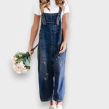 Birce™ | Eskitilmiş Kot Tulum