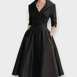 Beril | Saten Midi Elbise