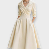 Beril | Saten Midi Elbise