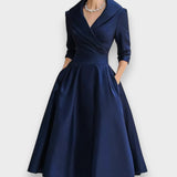 Beril | Saten Midi Elbise