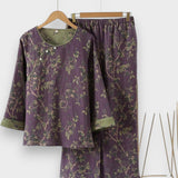 Gülyüz | Vintage Pamuklu Pijama, 3/4 Kollu