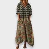 Gülsen | V Yaka Cepli Kadın Elbise