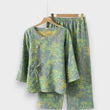 Gülyüz | Vintage Pamuklu Pijama, 3/4 Kollu