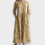 Zerrin™ | Vintage Çiçekli Maxi Elbise