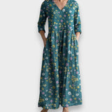 Zerrin™ | Vintage Çiçekli Maxi Elbise